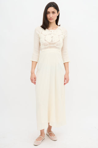 Antik Batik Gauze Lacy Crochet Dress