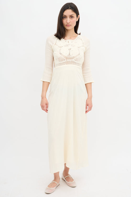 Antik Batik Gauze Lacy Crochet Dress