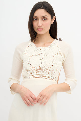 Antik Batik Gauze Lacy Crochet Dress