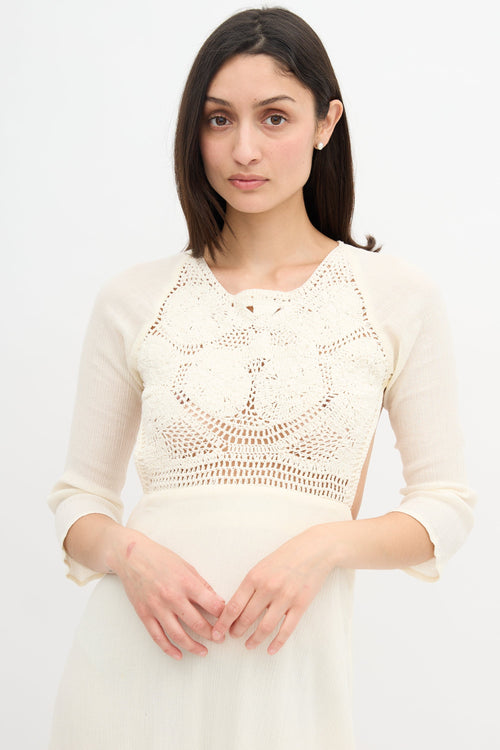 Antik Batik Gauze Lacy Crochet Dress