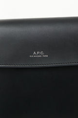 A.P.C. Black Leather James Crossbody Bag