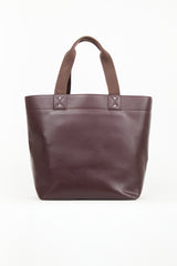 A.P.C. Burgundy Vinyl Eddy Tote Bag