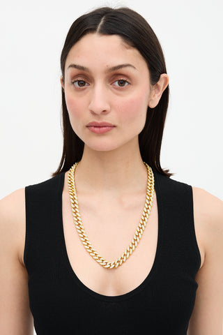 APM Monaco Pavé Chunky Chain Necklace