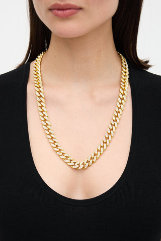 APM Monaco Pavé Chunky Chain Necklace