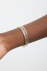 APM Monaco Triple Colors Safety Pin Stacked Bracelet