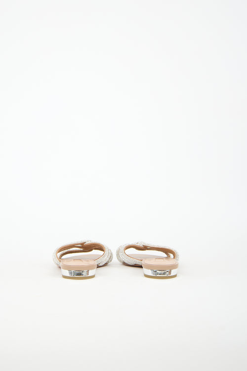 Aquazzura Crystal Moondust Sandal