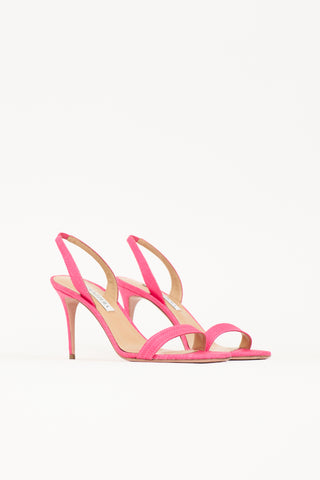 Aquazzura Textured So Nude Sandal