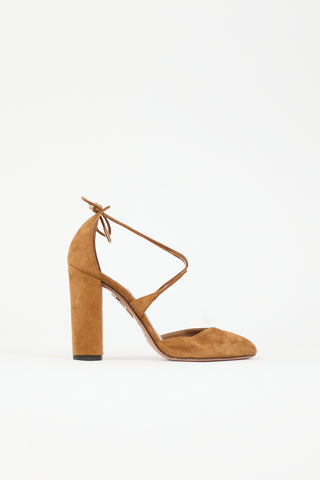 Aquazzura Suede Karlie Heel