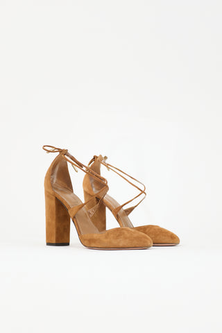 Aquazzura Suede Karlie Heel