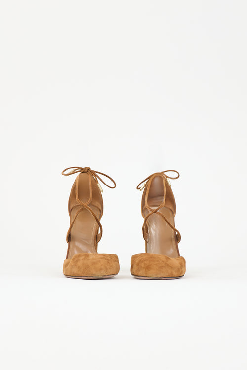 Aquazzura Suede Karlie Heel