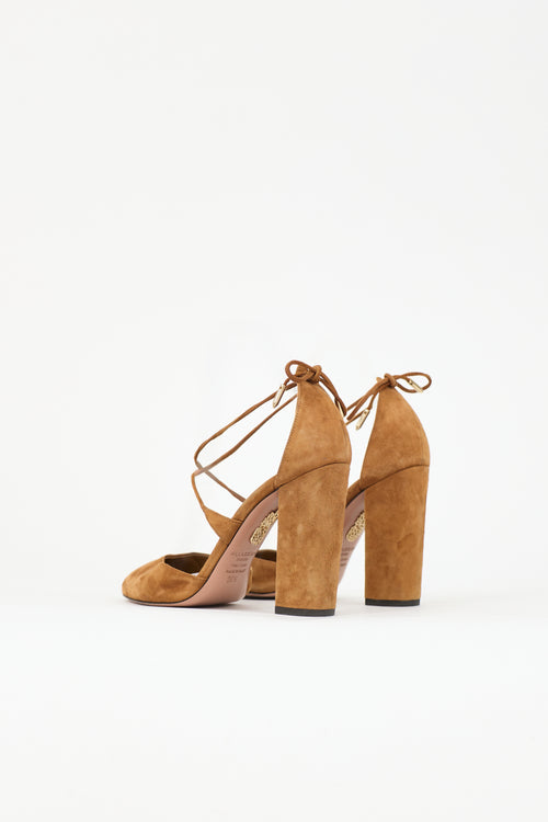 Aquazzura Suede Karlie Heel
