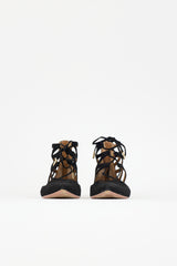 Aquazzura Suede Belgravia Cage Flat