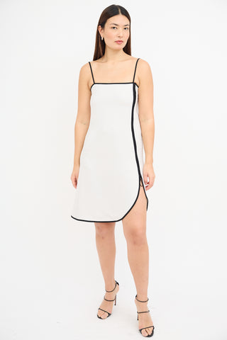 Armani White & Black Silk Dress