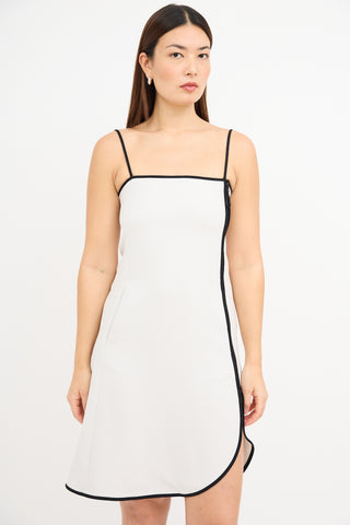 Armani White & Black Silk Dress