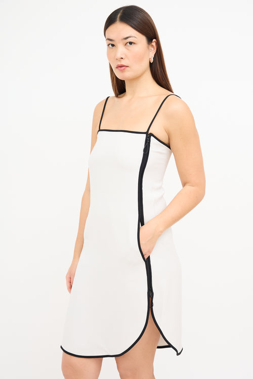 Armani White & Black Silk Dress