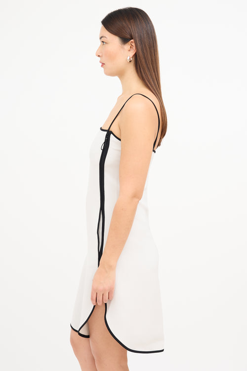 Armani White & Black Silk Dress