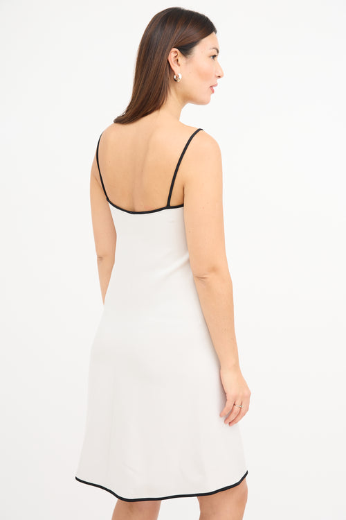 Armani White & Black Silk Dress