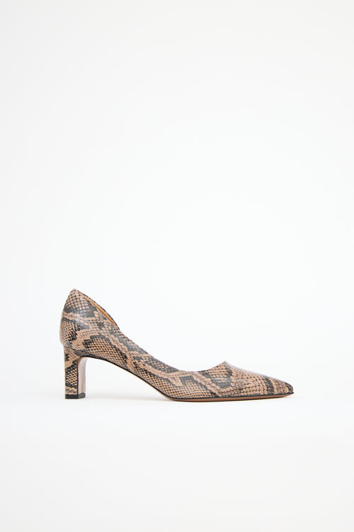 ATP Atelier Embossed Leather Carmiano Pump