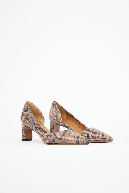 ATP Atelier Embossed Leather Carmiano Pump