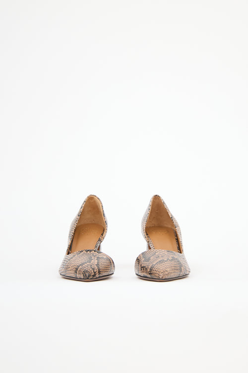 ATP Atelier Embossed Leather Carmiano Pump