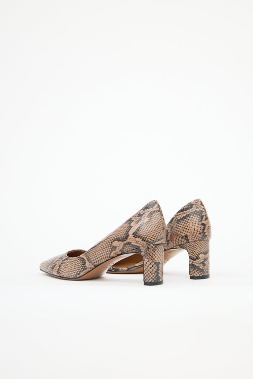 ATP Atelier Embossed Leather Carmiano Pump