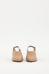 ATP Atelier Beige Leather Abra Slingback Mule