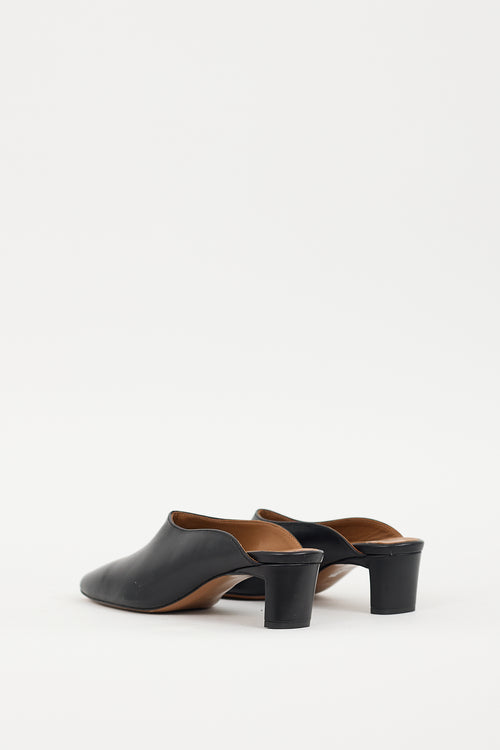 ATP Atelier Black Leather Alloro Mule