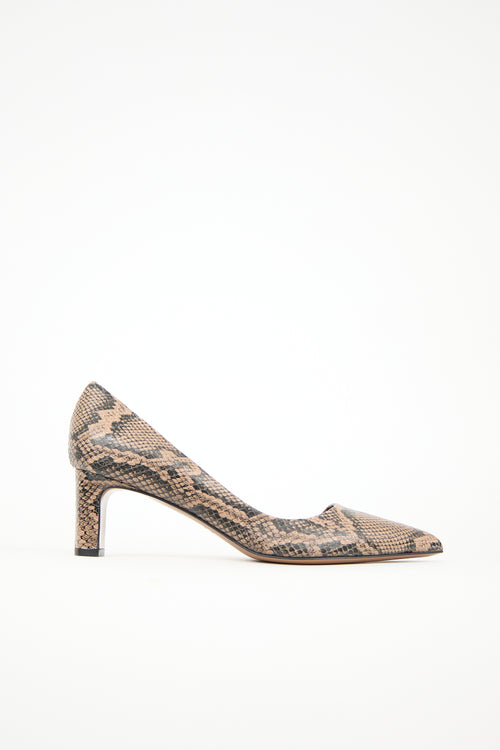 ATP Atelier Embossed Leather Carmiano Pump