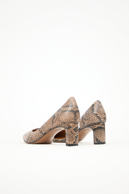 ATP Atelier Embossed Leather Carmiano Pump