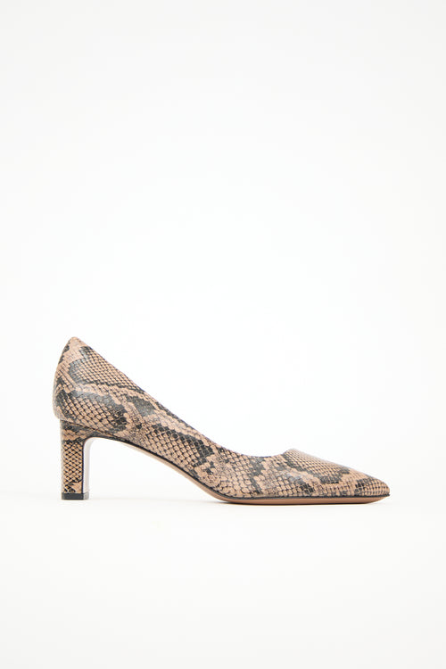 ATP Atelier Embossed Leather Carmiano Pump