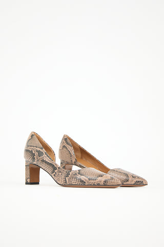 ATP Atelier Embossed Leather Carmiano Pump