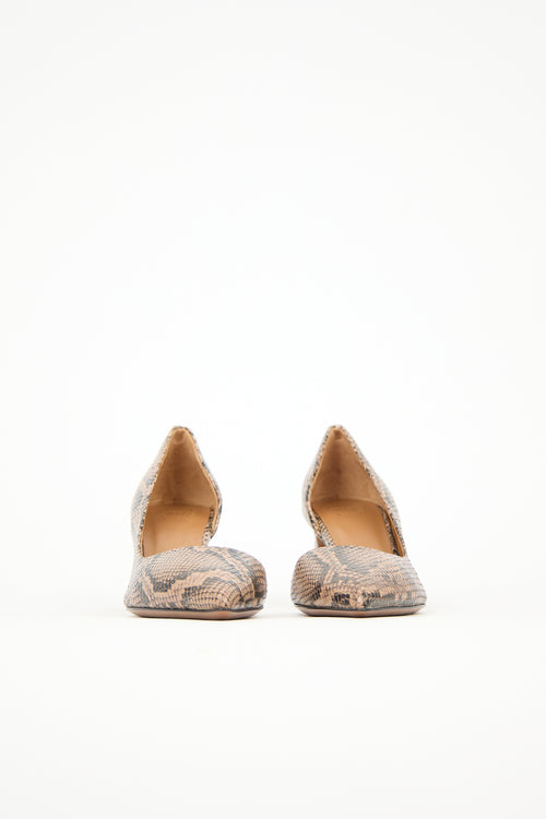 ATP Atelier Embossed Leather Carmiano Pump