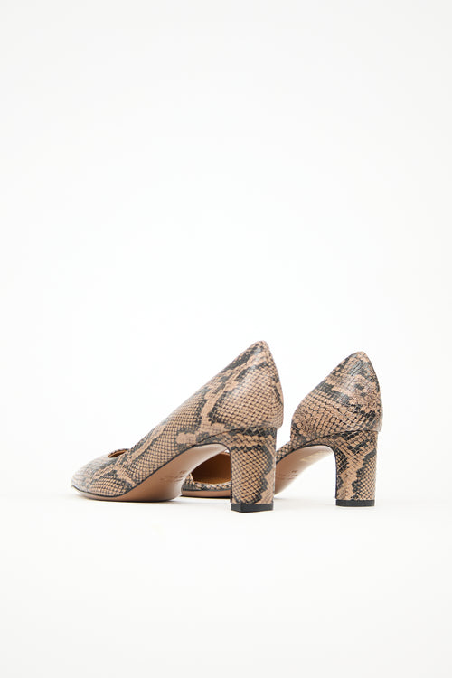 ATP Atelier Embossed Leather Carmiano Pump