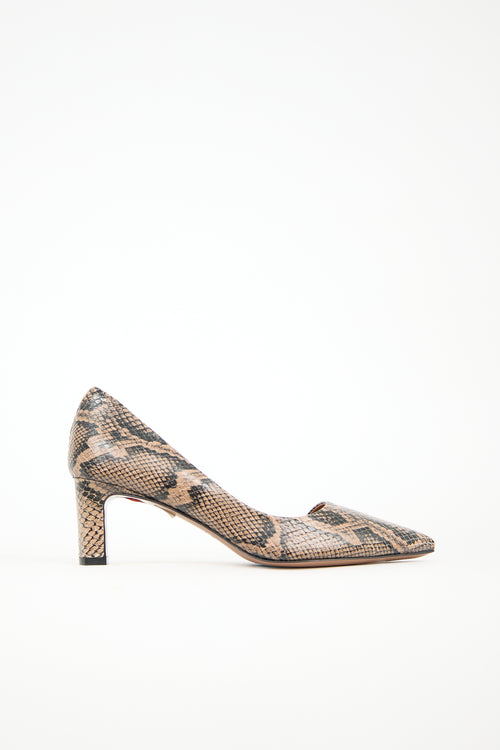 ATP Atelier Embossed Leather Carmiano Pump