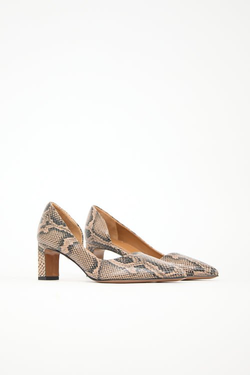 ATP Atelier Embossed Leather Carmiano Pump