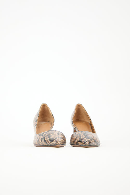 ATP Atelier Embossed Leather Carmiano Pump