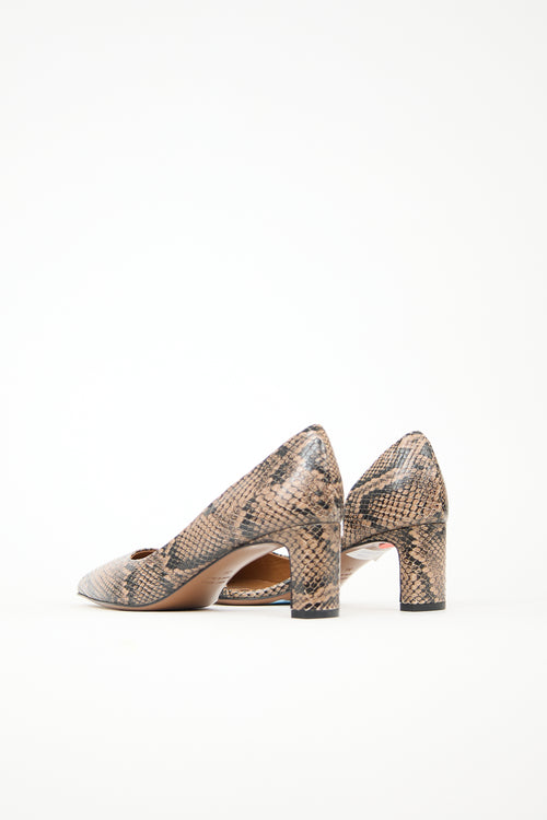 ATP Atelier Embossed Leather Carmiano Pump