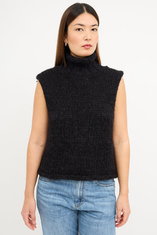 Smythe X Augden Black Wool Sleeveless Sweater