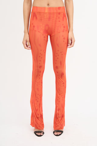 AVAVAV Orange Printed Apartment Pant