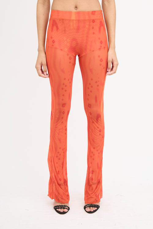 AVAVAV Orange Printed Apartment Pant