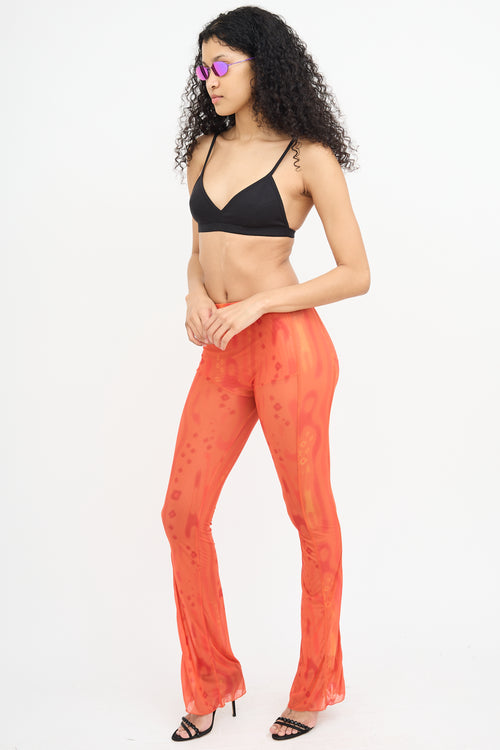 AVAVAV Orange Printed Apartment Pant