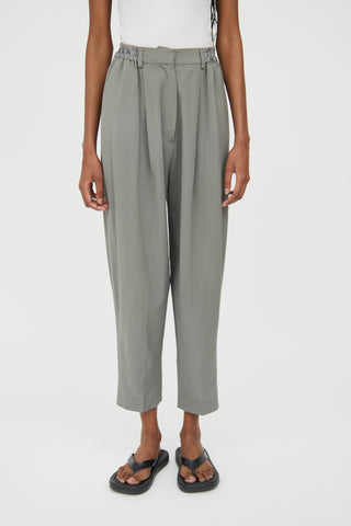 Acne Studios Light Grey Pleated Trouser