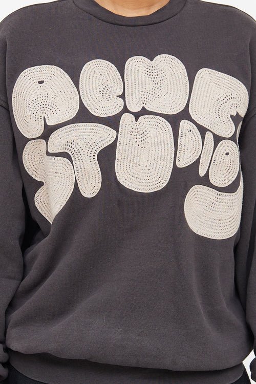 Acne Studios Grey Logo Crewneck Sweater