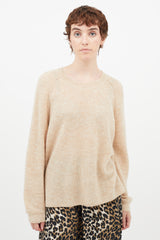 Acne Studios Beige Ribbed Knit Sweater