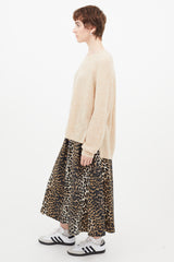 Acne Studios Beige Ribbed Knit Sweater