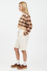 Acne Studios Beige & Brown Mohair Cropped Cardigan