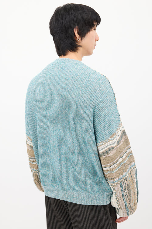 Acne Studios Beige & Multi Knit Patterned Sweater