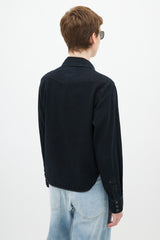 Acne Studios Blå Konst Black Overdye Shirt