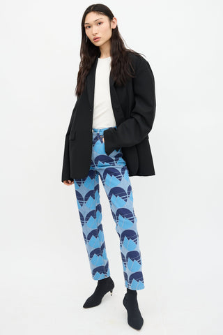 Acne Studios Blå Konst Log Print Jeans
