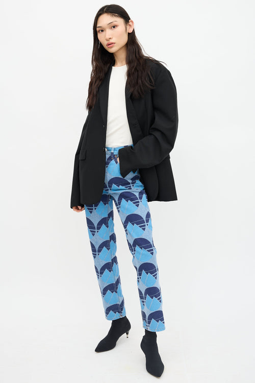 Acne Studios Blå Konst Log Print Jeans